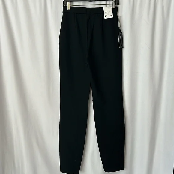 Babaton Aritzia NWT Serra Black Noir High Rise Slim Leg Dress Pants *Sz 8* 🌺🌺 - Picture 7 of 9